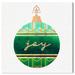 The Holiday Aisle® Holiday & Seasonal Emerald Geo Ornament Modern Green Canvas Wall Art Print Canvas in Brown/Green | 12 H x 12 W x 0.8 D in | Wayfair