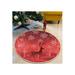 Red/White 23 x 23 x 0.1 in Area Rug - The Holiday Aisle® Round Jolana Area Rug Polyester/Cotton | 23 H x 23 W x 0.1 D in | Wayfair