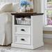 Winston Porter Mykhailo 2 Drawer Dresser for Bedroom, Nightstand w/ Charging Station, End Table w/Open Shelf | 21 H x 18 W x 18 D in | Wayfair