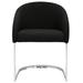 Brayden Studio® Colvert Fabric Metal Low Back Arm Chair Dining Chair Upholstered/Metal in Black | 30 H x 21 W x 21.7 D in | Wayfair
