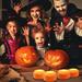 The Holiday Aisle® Halloween LED Pumpkin Lighted Display Plastic in Orange/Yellow | 1.4 H x 2.6 W x 2.6 D in | Wayfair