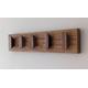 Solid Oak and Black Walnut Coat Rack, Wooden Coat Hooks, Scandi Coat Pegs