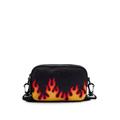 Cross-body Bag With Flame Embroidery