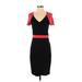 Three Dots Casual Dress - Sheath: Black Color Block Dresses - Women's Size Small