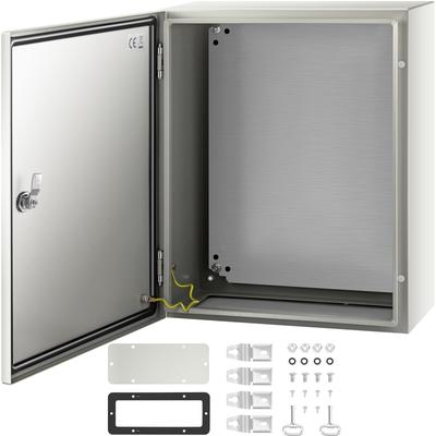 VEVOR NEMA IP66 Waterproof & Dustproof Steel Enclosure Electrical Box with Mounting Plate for Outdoor/Indoor