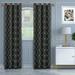 2 Panel Trellis Geometric Grommet Blackout Curtains 42"x84"