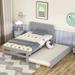 Modern Design Wooden Twin Size Platform Bed Frame with Trundle