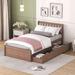 Modern Design Twin Size Platform Bed with 2 Drawers