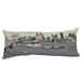 35" White Memphis Daylight Skyline Lumbar Decorative Pillow