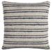 Blue Beige Nubby Texture Bands Throw Pillow