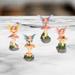 ICE ARMOR 4-PC Fairy Leaning on Mushroom 4"H Figurine Set