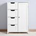 Bathroom Storage Cabinet Freestanding Floor Cabinet with Adjustable Shelf and Drawers, Entryway Storage Console Table