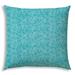20" X 20" Turquoise And White Zippered Polyester Chevron Throw Pillow Cover