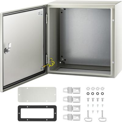 VEVOR NEMA IP66 Waterproof & Dustproof Steel Enclosure Electrical Box with Mounting Plate for Outdoor/Indoor