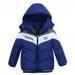 Fanxing Baby Girls Boys Fall Winter Warm Hooded Snow Coats for Little Kids Toddler Colorblock Puffer Jacket Down Coat Clearance M