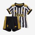 adidas Juventus 23 24 Infants Home Kit Black White Black White