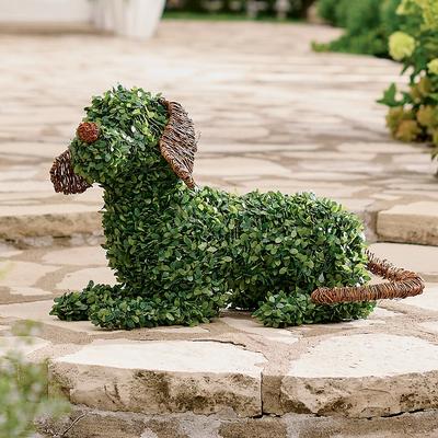 Faux Boxwood Dog, Bella - Grandin Road