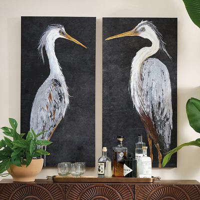 Thoughtful Heron Canvas Wall Art - I - Grandin Roa...