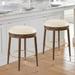 Lyndon Backless Swivel Back Bar & Counter Stool - Bar Height (30" Seat), Heritage Brown, Heritage Brown/Marbled Dove Gray/Bar Height - Grandin Road