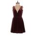 Express Casual Dress - A-Line: Burgundy Dresses - Women's Size Small