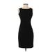 Calvin Klein Casual Dress - Sheath: Black Solid Dresses - Women's Size 4 Petite