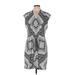 CATHERINE Catherine Malandrino Casual Dress - Sheath V Neck Sleeveless: Gray Dresses - New - Women's Size Large