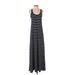 Vince. Casual Dress - A-Line Scoop Neck Sleeveless: Black Print Dresses - Women's Size X-Small