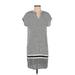 Cynthia Rowley TJX Casual Dress - Shift: Gray Graphic Dresses - Women's Size 2