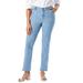 Plus Size Women's True Fit Stretch Denim Straight Leg Jean by Jessica London in Light Wash (Size 28 P) Jeans