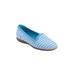 Women's The Madie Slip On Flat by Comfortview in Denim Stripe (Size 9 1/2 M)