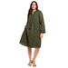 Plus Size Women's Eyelet Boardwalk Shirtdress by June+Vie in Dark Olive Green (Size 26/28)