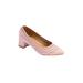 Extra Wide Width Women's The Knightly Slip On Pump by Comfortview in Soft Blush (Size 12 WW)