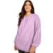 Plus Size Women's Sequin Boatneck Top by June+Vie in Orchid Pink (Size 18/20)