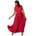 Plus Size Women's Pleated Maxi Dress by Jessica London in Vivid Red (Size 24 W)