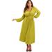 Plus Size Women's Florynce Empire Waist Dress by June+Vie in Light Moss (Size 30/32)