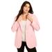 Plus Size Women's Classic Blazer by June+Vie in Soft Blush (Size 10 W)