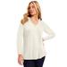 Plus Size Women's Long-Sleeve V-Neck One + Only Tee by June+Vie in Pink Whisper (Size 26/28)