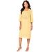 Plus Size Women's Angel Dress by Roaman's in Banana (Size 38 W)