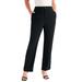 Plus Size Women's Curvie Fit Corner Office Pants by June+Vie in Black (Size 12 W)