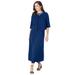 Plus Size Women's 2-Piece Beaded Jacket Dress by Jessica London in Evening Blue (Size 26 W) Suit