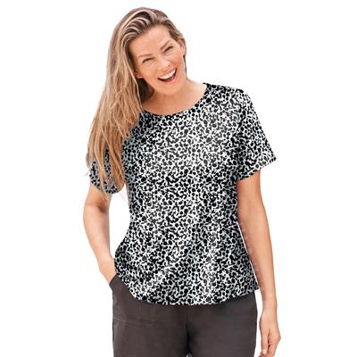 Plus Size Women's The Swim Tee by Swim 365 in Black White Abstract (Size 14/16) Rash Guard