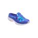 Wide Width Women's The Traveltime Slip On Mule by Easy Spirit in Blue Pink Multi (Size 8 1/2 W)