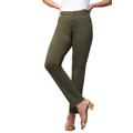 Plus Size Women's True Fit Stretch Denim Straight Leg Jean by Jessica London in Dark Olive Green (Size 12) Jeans