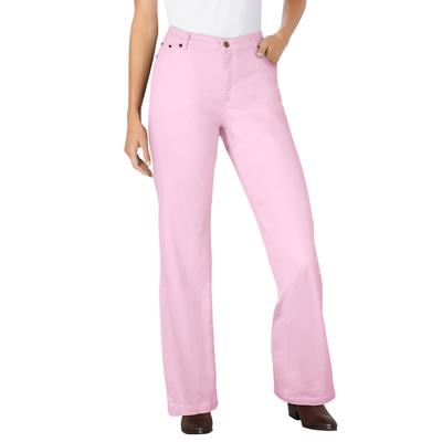 Plus Size Women's Wide-Leg Stretch Denim Jean by Woman Within in Pink (Size 24 W)