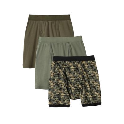 Men's Big & Tall Cotton Cycle Briefs 3-Pack by KingSize in Hunter Camo Pack (Size XL) Underwear