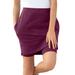 Plus Size Women's Stretch Cotton Skort by Woman Within in Deep Claret (Size 1X)