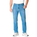 Men's Big & Tall Liberty Blues™ Straight-Fit Stretch 5-Pocket Jeans by Liberty Blues in Light Sanded Wash (Size 72 38)