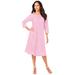 Plus Size Women's Lace Swing Dress by Roaman's in Primrose (Size 30/32)