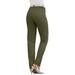 Plus Size Women's Invisible Stretch® Contour Straight-Leg Jean by Denim 24/7 in Dark Olive Green (Size 20 WP)