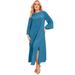 Plus Size Women's Bell-Sleeve Maxi Dress by June+Vie in Oasis (Size 30/32)